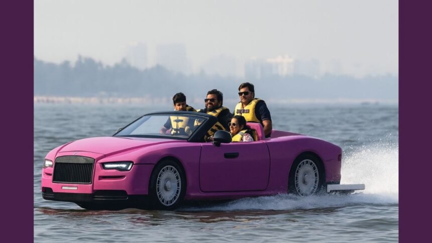 Car in Sea Juhu, Mumbai The Real Story Behind the Viral Rolls Royce Boat Juhu